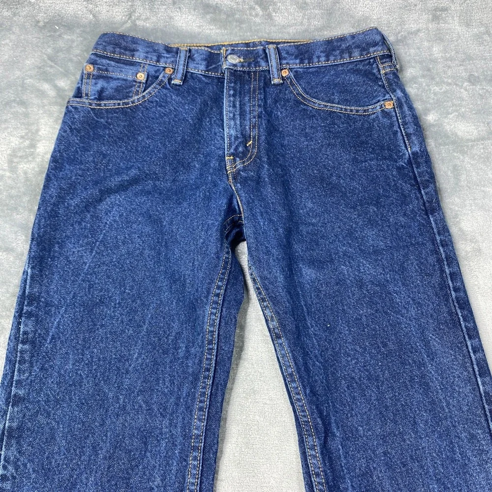 Levis 505 Jeans Mens Fits 30x32 Blue Cotton Denim Straight Leg Chore Stone Wash